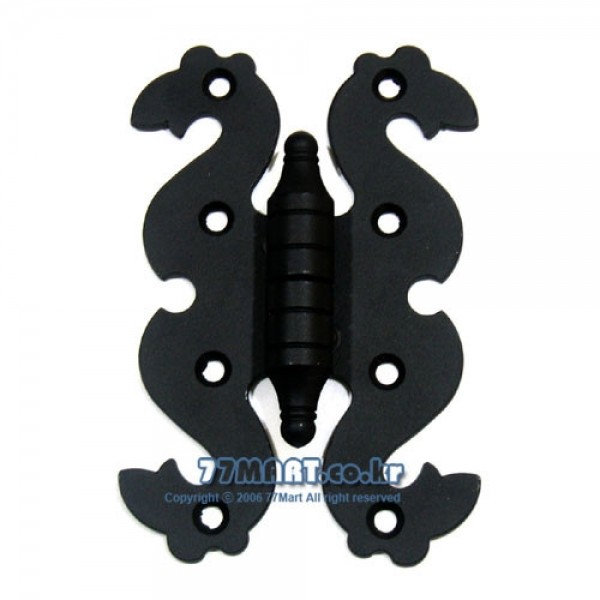 꾸밈닷컴 - 경첩/힌지 ▼ > 옛날장식경첩 > 용모양 옛날겉경첩 (16x40x120mm)