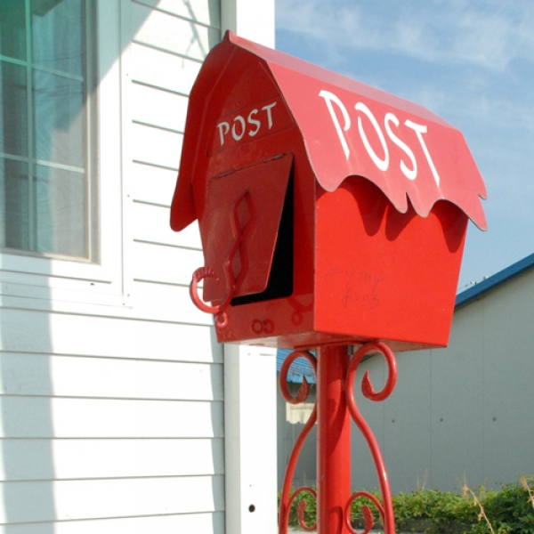 꾸밈닷컴 - 우편함/택배함 ▼ > 스탠드 우편함 > 스탠드 우편함 레드 P04-019