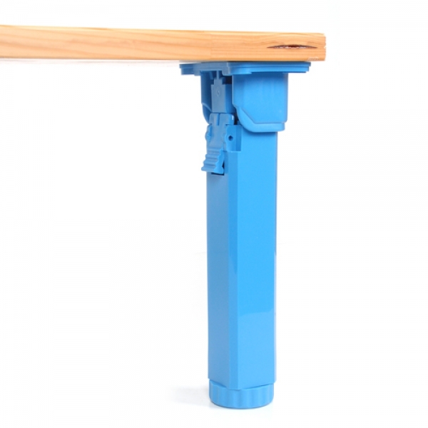 꾸밈닷컴 - 바퀴/가구다리 ▼ > 가구다리 > 접이식 가구다리 블루 (H240mm)