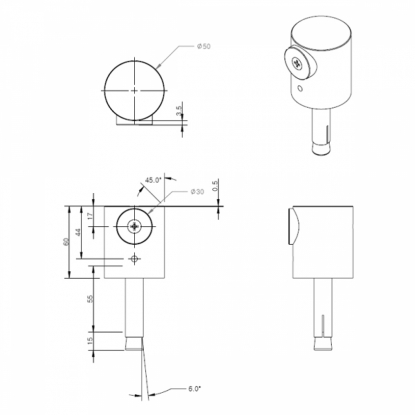 꾸밈닷컴 - 도어부속/슬라이딩도어 ▼ > 도어스토퍼/말발굽/도어쿠션 ▼ > 도어스토퍼 > 자석 도어스토퍼 고하중 원통형