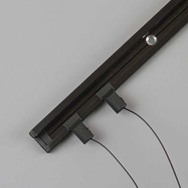 꾸밈닷컴 - 액자걸이/고리/옷걸이 ▼ > 액자걸이/POP걸이 ▼ > 액자레일 > 멀티 액자걸이 레일세트 블랙 50cm (천정벽면겸용)