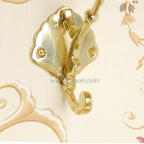 꾸밈닷컴 - 액자걸이/고리/옷걸이 ▼ > 옷걸이/다용도걸이 ▼ > 벽면 옷걸이 후크 > 고급 황동 벽면 옷걸이 후크 골드 HH-11 (10개입)