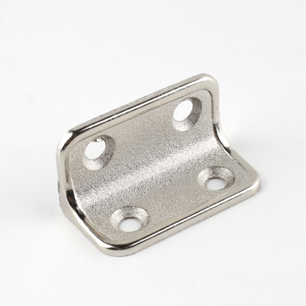 꾸밈닷컴 - 철물/산업용하드웨어 ▼ > 연결철물(꺽쇠/평철) ▼ > 꺽쇠/코너철 > 꺽쇠 휨방지 Ni (40x20mm)