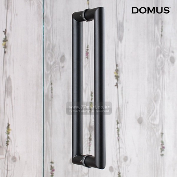 꾸밈닷컴 - 손잡이/도어락 ▼ > 강화도어손잡이 ▼ > 나사간격 P340mm > 도무스 강화도어손잡이 G209 스텐 블랙 (P340x25)