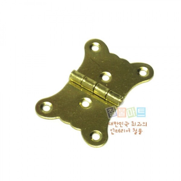 꾸밈닷컴 - 경첩/힌지 ▼ > 가구경첩/소품경첩 ▼ > 미니 소품경첩 > 미니 소품경첩 금색 (35x25mm) 낱개