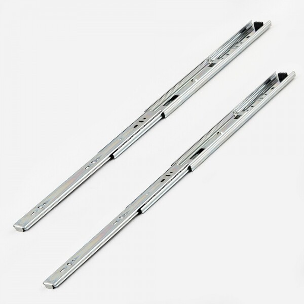 꾸밈닷컴 - 가구부속/캠핑카부속 ▼ > 서랍레일/회전판 ▼ > 서랍레일 > 3단 볼레일 광폭45mm (350mm) 2개 1조