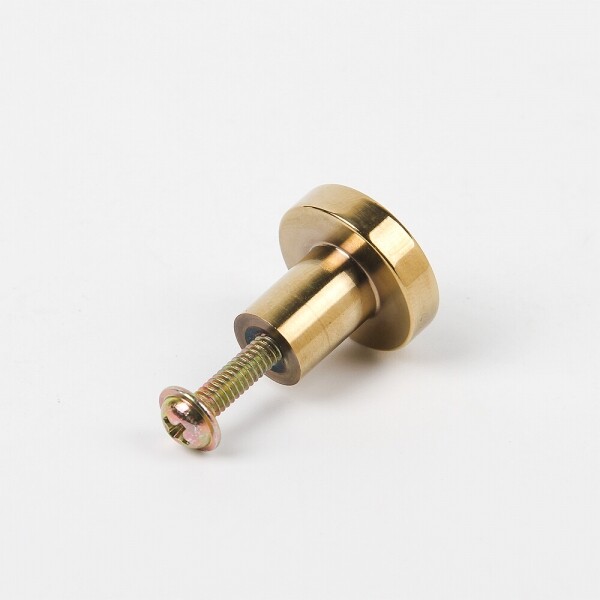 꾸밈닷컴 - 손잡이/도어락 ▼ > 가구손잡이 ▼ > 1구 꼭지손잡이 > 스텐 1구 꼭지손잡이 골드 유광 (25mm) 50개/갑