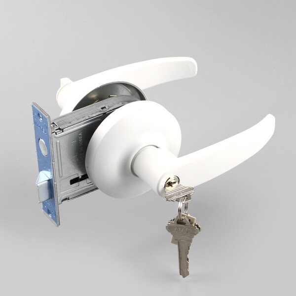 꾸밈닷컴 - 손잡이/도어락 ▼ > 중문/방화문손잡이 ▼ > 방화문 레버형 도어락 > 방화문손잡이 9000