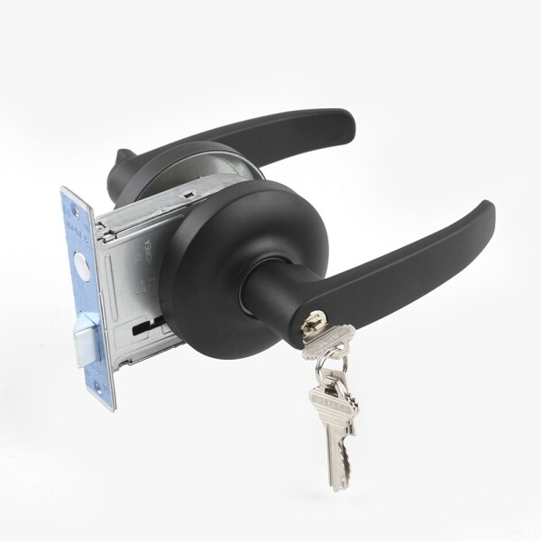 꾸밈닷컴 - 손잡이/도어락 ▼ > 중문/방화문손잡이 ▼ > 방화문 레버형 도어락 > 방화문손잡이 9000