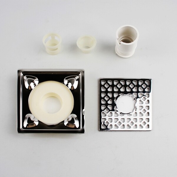 꾸밈닷컴 - 수도/수전/욕실자재 ▼ > 배수트렌치/유가 > 스텐 배수구 유가 세탁기용 157x157mm