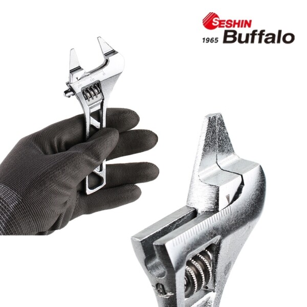 꾸밈닷컴 - 수공구/전동공구/잡화류 ▼ > 수공구▼ > 스패너/렌치 > 세신 버팔로 몽키 스패너 초박형 120mm SB-AW6T