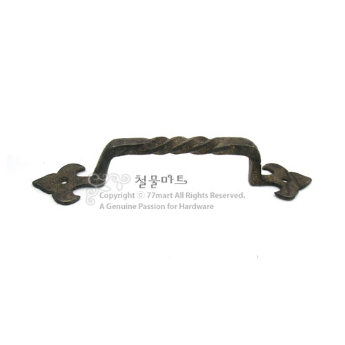 꾸밈닷컴 - 이달의 특가 > [특가] 황동 전면손잡이 잎새 중(200mm)