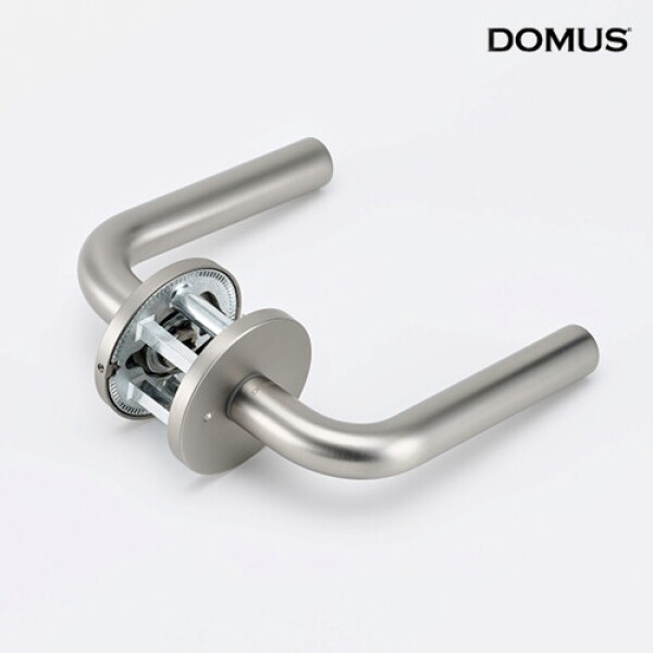 꾸밈닷컴 - 손잡이/도어락 ▼ > 방문손잡이 ▼ > 레버 버튼형 > 도무스 방문손잡이 759NI 니켈