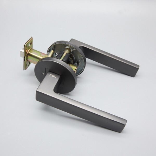 꾸밈닷컴 - 손잡이/도어락 ▼ > 방문손잡이 ▼ > 레버 버튼형 > 방문손잡이 슬림포잇 1193