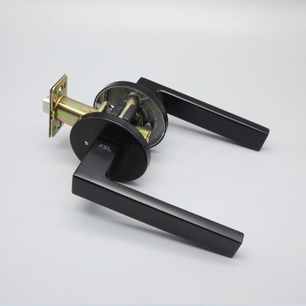 꾸밈닷컴 - 손잡이/도어락 ▼ > 방문손잡이 ▼ > 레버 버튼형 > 방문손잡이 슬림포잇 1193