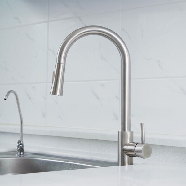 꾸밈닷컴 - 수도/수전/욕실자재 ▼ > 수도/수전 ▼ > 주방 수전/부속 > 스텐 거위목수전