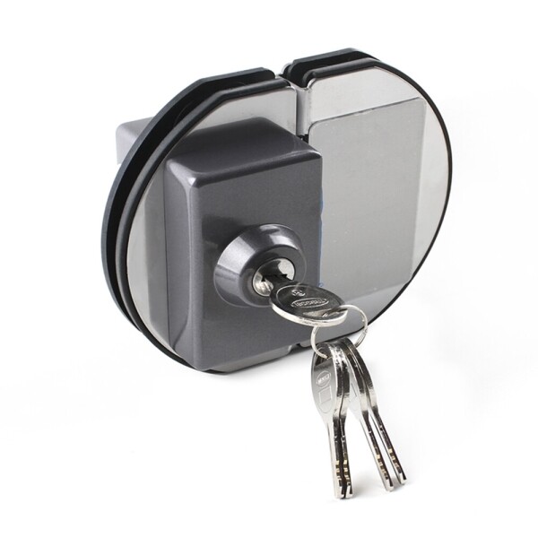 꾸밈닷컴 - 도어부속/슬라이딩도어 ▼ > 잠금장치 ▼ > 강화유리문 잠금장치 > 강화도어 보조키 G-300/310 세트 (양문용 유리문 잠금장치)