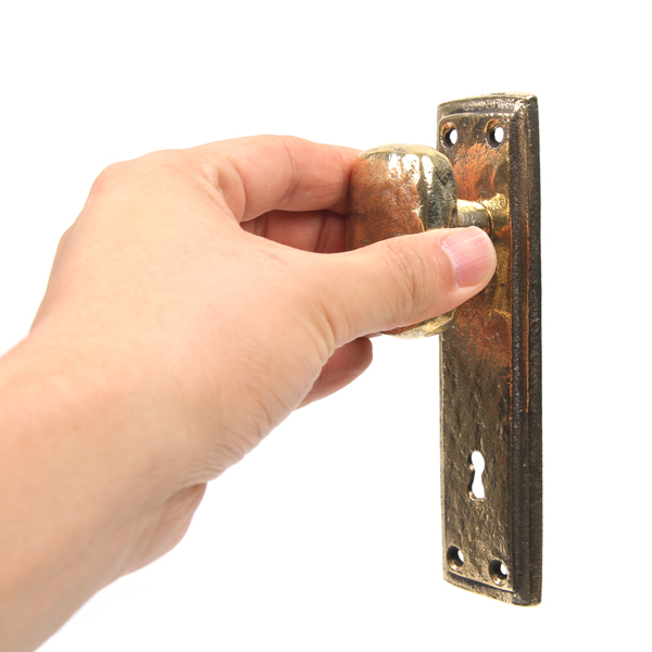 꾸밈닷컴 - 이달의 특가 > [특가] 황동 중문손잡이 사각노브 엔틱골드