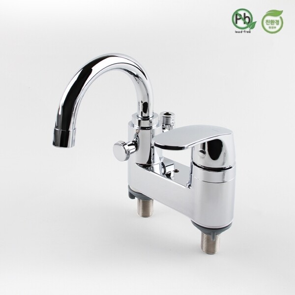 꾸밈닷컴 - 수도/수전/욕실자재 ▼ > 수도/수전 ▼ > 세면대 수전/부속 > 모닝 2홀 세면 샤워 겸용수전