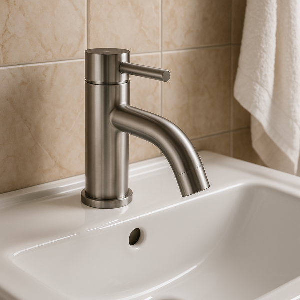 꾸밈닷컴 - 수도/수전/욕실자재 ▼ > 수도/수전 ▼ > 세면대 수전/부속 > 스텐 원홀 세면수전