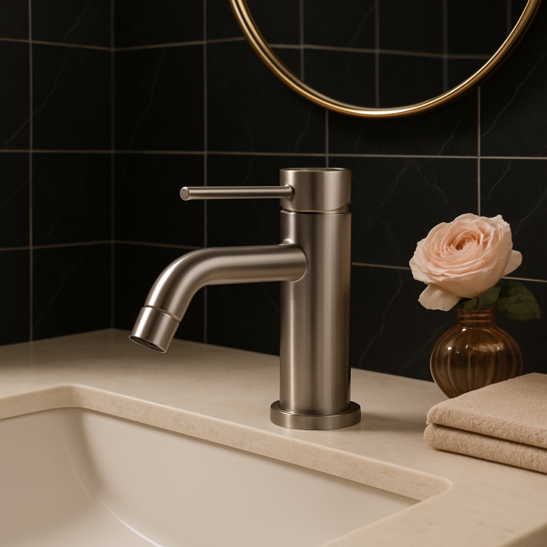 꾸밈닷컴 - 수도/수전/욕실자재 ▼ > 수도/수전 ▼ > 세면대 수전/부속 > 스텐 원홀 세면수전