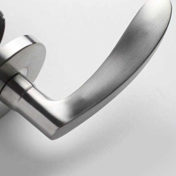 꾸밈닷컴 - 손잡이/도어락 ▼ > 방문손잡이 ▼ > 레버 버튼형 > 스텐 방문 손잡이 욕실 화장실 방 문고리