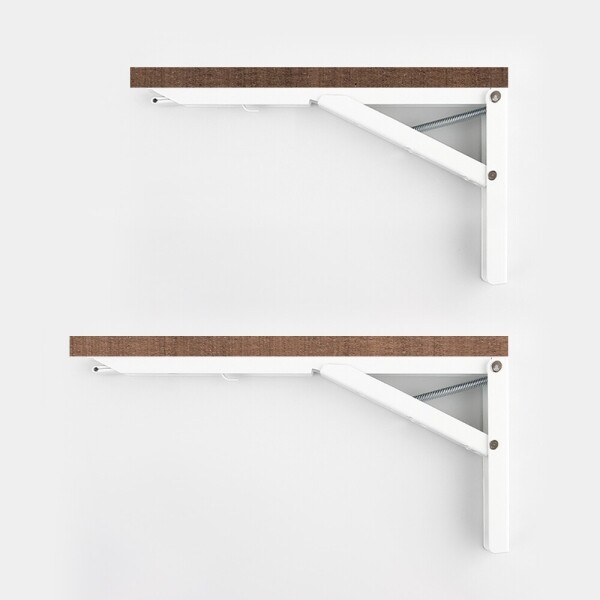 꾸밈닷컴 - 선반/무볼트랙/진열 ▼ > 선반대/선반상판 ▼ > 선반받침대/까치발 > 접이식 선반대 화이트 2개 1세트