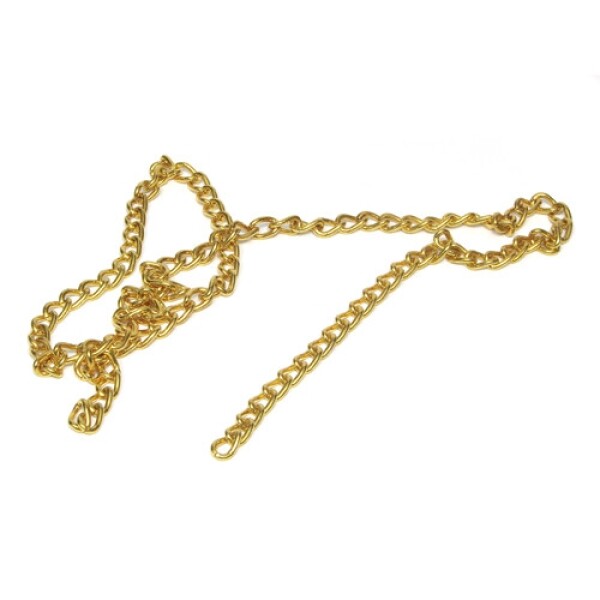 꾸밈닷컴 - 안전용품/생활용품 ▼ > 인테리어소품 ▼ > 줄/체인 > 쇠사슬 스틸 장식 사슬 안전 체인 군번줄 골드 (9.5mm/1M)