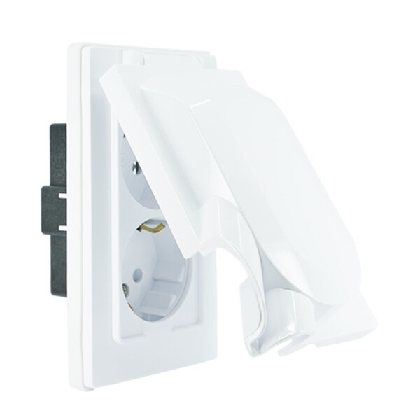 꾸밈닷컴 - 전기/조명/가전 ▼ > 전기자재 ▼ > 콘센트 > 일신 방우형 2구 콘센트