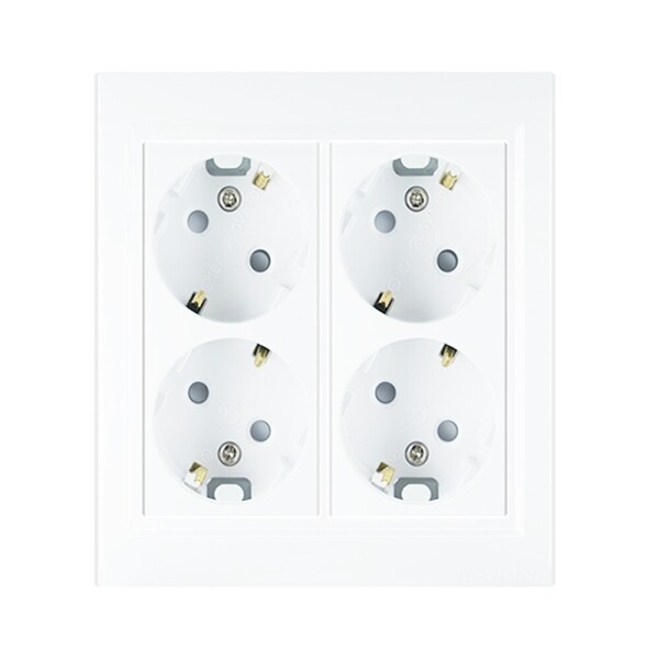 꾸밈닷컴 - 전기/조명/가전 ▼ > 전기자재 ▼ > 콘센트 > 일신 4구 콘센트