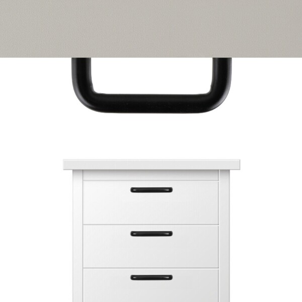 꾸밈닷컴 - 손잡이/도어락 ▼ > 가구손잡이 ▼ > 2구 가구손잡이 베이직 블랙 무광