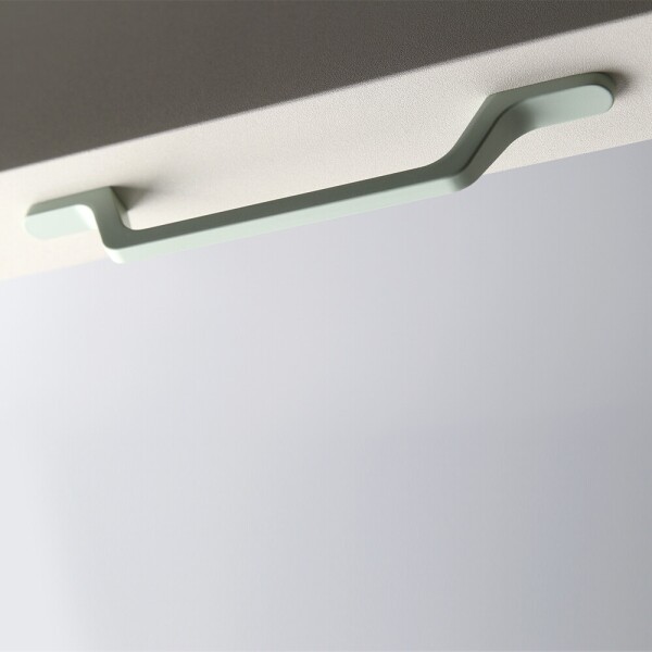 꾸밈닷컴 - 손잡이/도어락 ▼ > 가구손잡이 ▼ > P128mm > 가구손잡이 파스텔 무광 3종 화이트 그린 그레이 (P128mm)