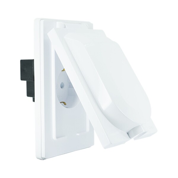 꾸밈닷컴 - 전기/조명/가전 ▼ > 전기자재 ▼ > 콘센트 > 일신 방우형 1구 콘센트