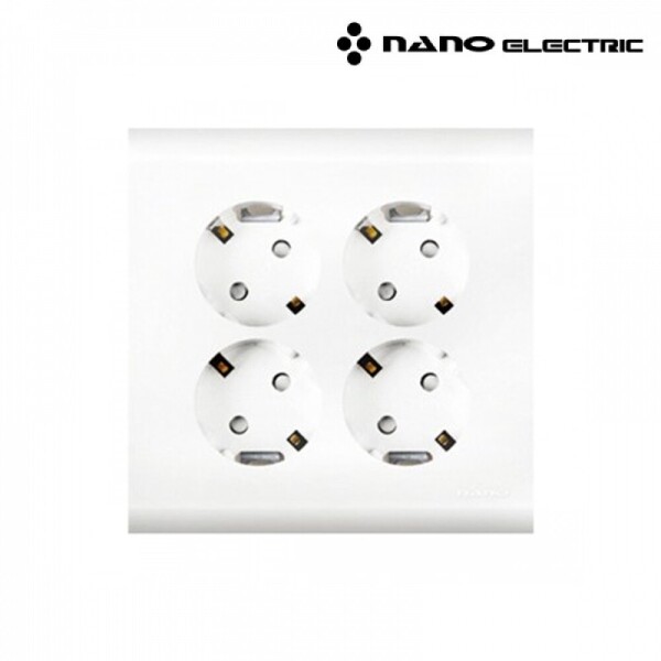 꾸밈닷컴 - 전기/조명/가전 ▼ > 전기자재 ▼ > 콘센트 > 나노 오딧세이 4구 콘센트