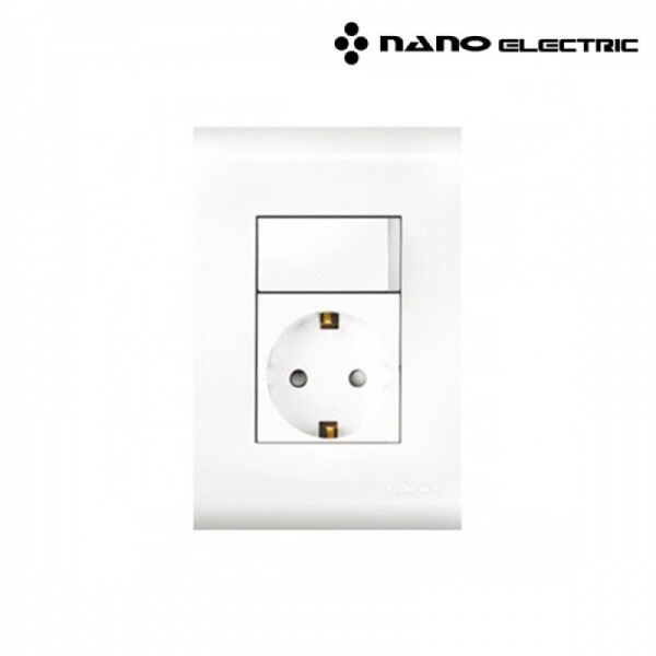 꾸밈닷컴 - 전기/조명/가전 ▼ > 전기자재 ▼ > 콘센트 > 나노 오딧세이 스위치부 1구 콘센트