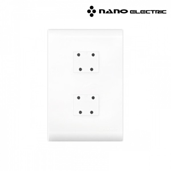 꾸밈닷컴 - 전기/조명/가전 ▼ > 전기자재 ▼ > 콘센트 > 나노 오딧세이 4P+4P 전화 콘센트