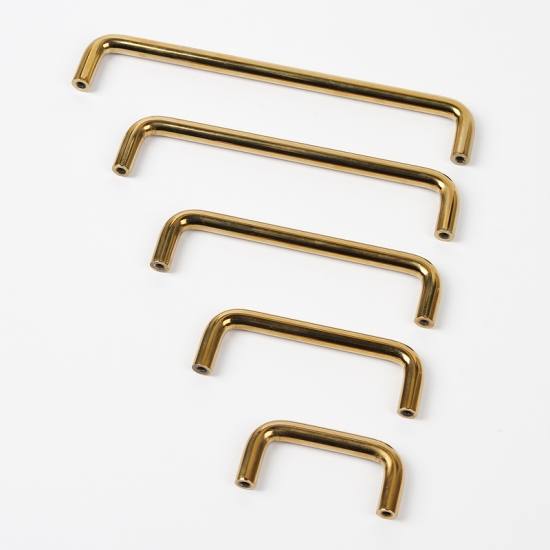 꾸밈닷컴 - 손잡이/도어락 ▼ > 가구손잡이 ▼ > 2구 가구손잡이 스텐 베이직 골드 유광