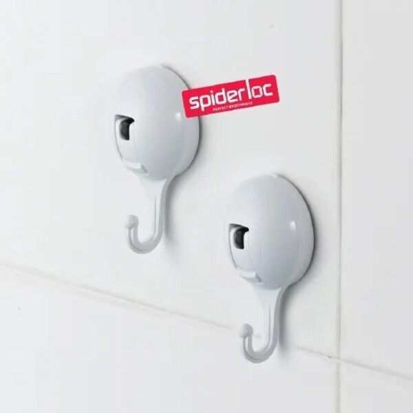 꾸밈닷컴 - 안전용품/생활용품 ▼ > 욕실용품 > 스파이더락 컴팩트 훅(2P)