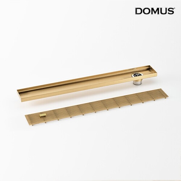 꾸밈닷컴 - 수도/수전/욕실자재 ▼ > 배수트렌치/유가 > 도무스 배수트렌치 S-SB 골드 사이드형