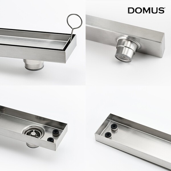 꾸밈닷컴 - 수도/수전/욕실자재 ▼ > 배수트렌치/유가 > 도무스 배수트렌치 M 스텐 사이드형 타일마감용