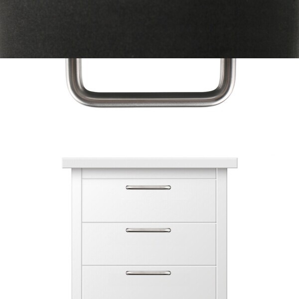 꾸밈닷컴 - 손잡이/도어락 ▼ > 가구손잡이 ▼ > 스테인레스 > 2구 가구손잡이 스텐 베이직 실버 무광