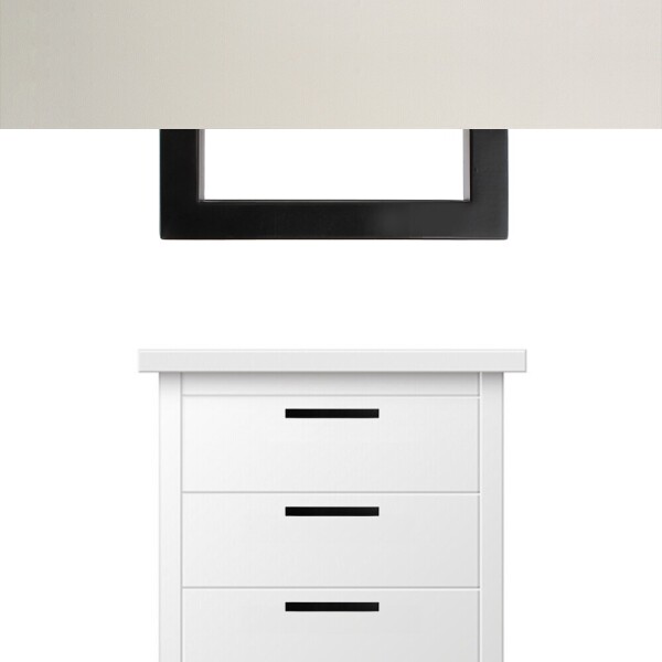 꾸밈닷컴 - 손잡이/도어락 ▼ > 가구손잡이 ▼ > P96mm > 2구 가구손잡이 스텐 스퀘어 블랙 무광