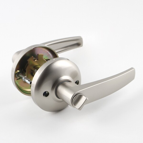 꾸밈닷컴 - 손잡이/도어락 ▼ > 중문/방화문손잡이 ▼ > 방화문 레버형 도어락 > 두꺼운 방화문손잡이 9900L 40~52mm용