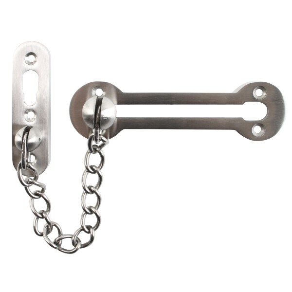 꾸밈닷컴 - 도어부속/슬라이딩도어 ▼ > 잠금장치 ▼ > 안전고리/안전체인 > 현관문 안전체인 볼타입 (스텐 SUS304)