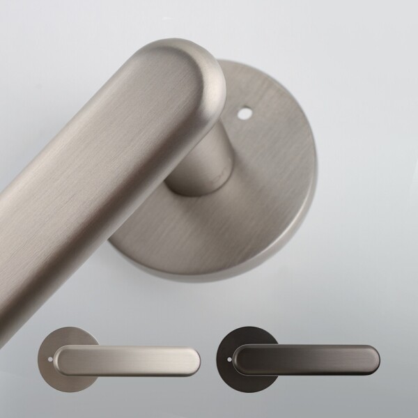 꾸밈닷컴 - 손잡이/도어락 ▼ > 방문손잡이 ▼ > 레버 버튼형 > 루체 방문손잡이 LU-176 (타공 55mm)