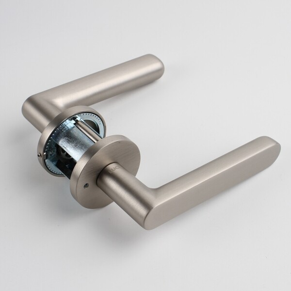 꾸밈닷컴 - 손잡이/도어락 ▼ > 방문손잡이 ▼ > 레버 버튼형 > 루체 방문손잡이 LU-377 (타공 45mm)