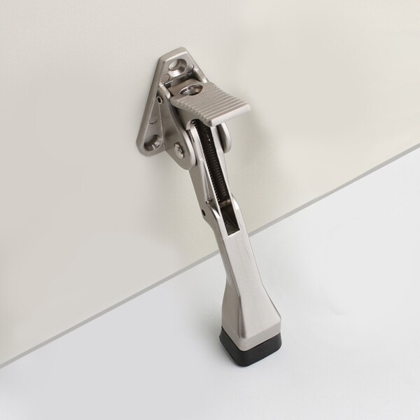 꾸밈닷컴 - 도어부속/슬라이딩도어 ▼ > 도어스토퍼/말발굽/도어쿠션 ▼ > 말발굽 > 원터치 사각 말발굽 도어스토퍼 니켈 50개/갑