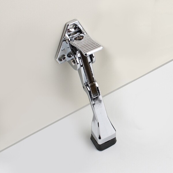 꾸밈닷컴 - 도어부속/슬라이딩도어 ▼ > 도어스토퍼/말발굽/도어쿠션 ▼ > 말발굽 > 원터치 사각 말발굽 도어스토퍼 크롬 50개/갑