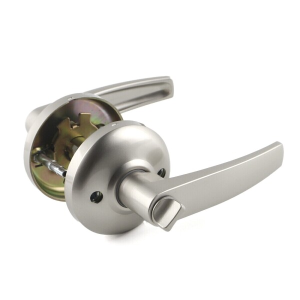 꾸밈닷컴 - 손잡이/도어락 ▼ > 중문/방화문손잡이 ▼ > 방화문 레버형 도어락 > 두꺼운 방화문 손잡이 45~60mm용