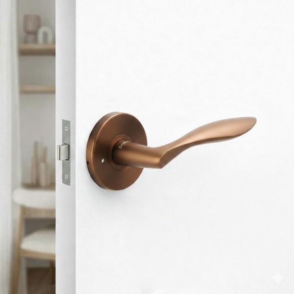 꾸밈닷컴 - 손잡이/도어락 ▼ > 방문손잡이 ▼ > 레버 버튼형 > 도무스 방문손잡이 AL960